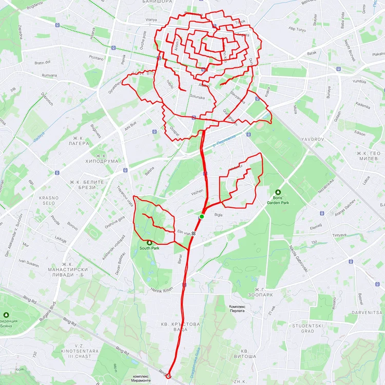 Plant GPS art