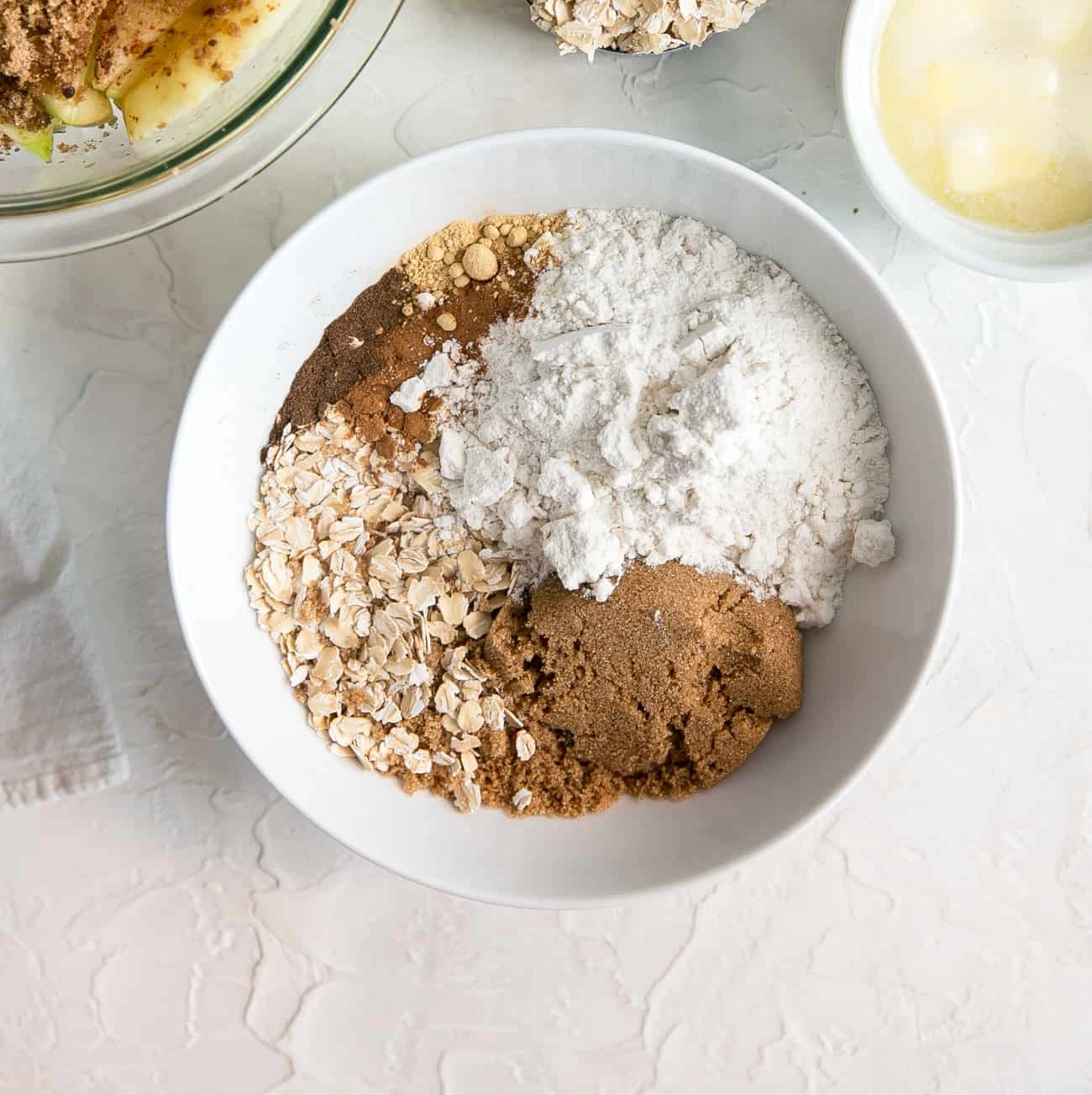 Photo of third step in recipe-- topic ingredients combined in bowl.